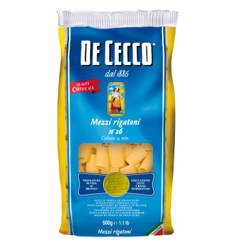 MEZZI RIGATONI DE CECCO 26 KG 0,500 CF 24