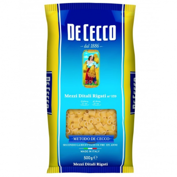 MEZZI DITALI RIGATI DE CECCO 159 KG 0,500 CF24