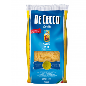 FUSILLI DE CECCO 34 KG 0,500 CF 24