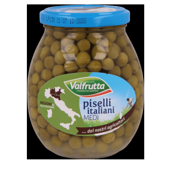 PISELLI MEDI VALFRUTTA IN VETRO 370GR PZ.12